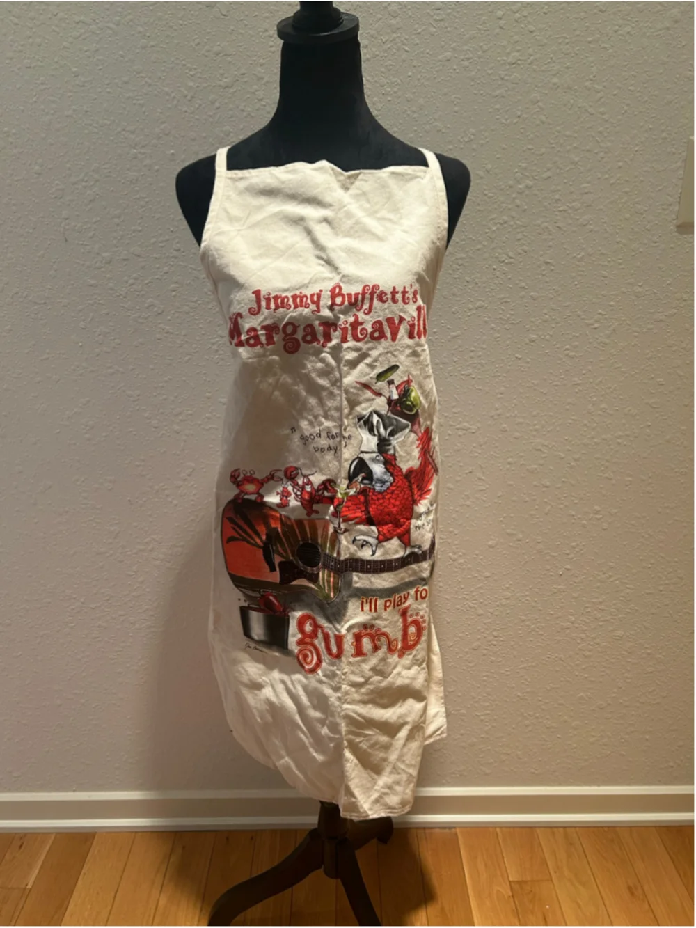 Jimmy Buffett's Margaritaville Kitchen Apron One Size Beige Red